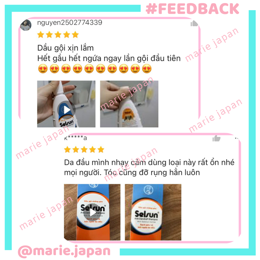 Dầu Gội - Xả Selsun Chống Gàu Nấm Ngứa Da Đầu Nhật Bản
