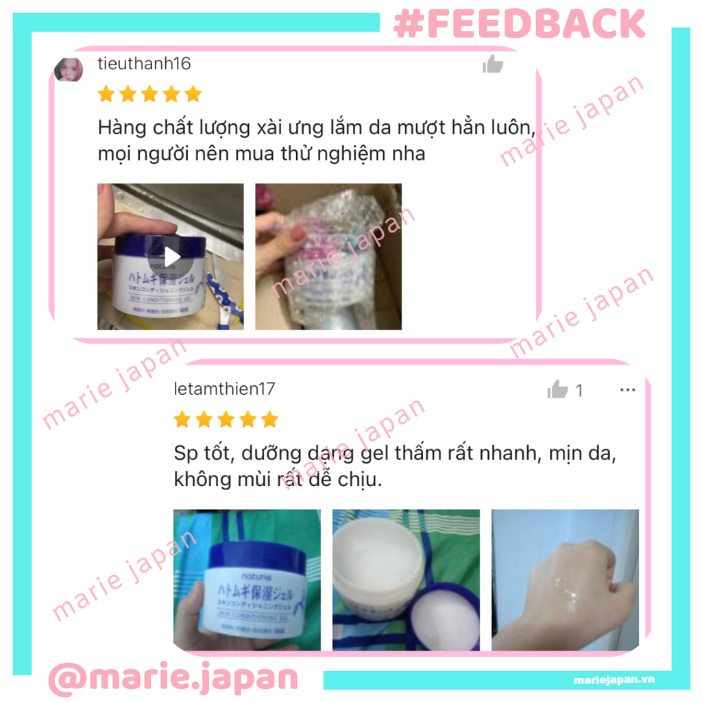 Gel dưỡng ẩm Naturie Hatomugi Skin Conditioning Hũ 180G