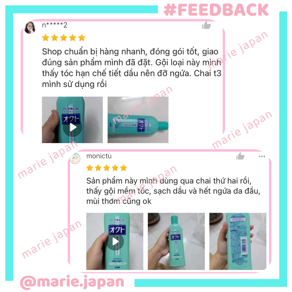 Set Gội Xả Lion Ngăn Gàu Okuto Nhật Bản