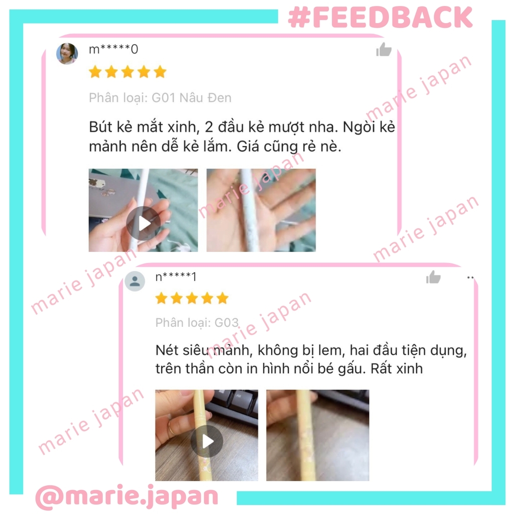 Bút Kẻ Mắt 2 Đầu GOGO TALES Garden Bear GT408 Chống Nước