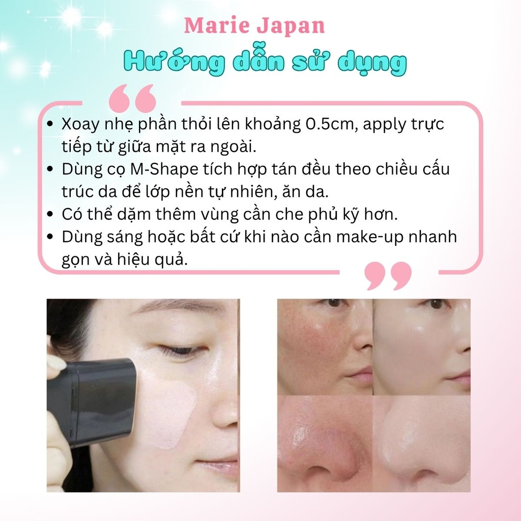 Kem Nền Chosungah TM Mega Fit Stick Foundation SPF50+ PA++++ Che Phủ Cao Dưỡng Ẩm Mịn Màng Hàn Quốc Thỏi 16g