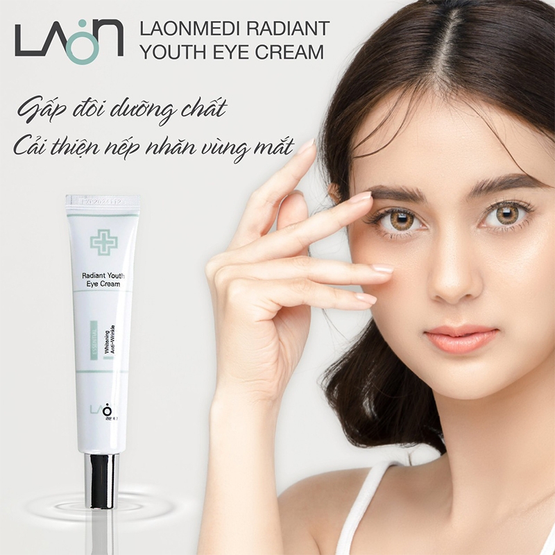 Kem Dưỡng Mắt Laonmedi Radiant Youth Eye Cream Giảm Quầng Thâm Bọng Mắt Nếp Nhăn Chống Lão Hóa Hàn Quốc - Tuýp 40ml