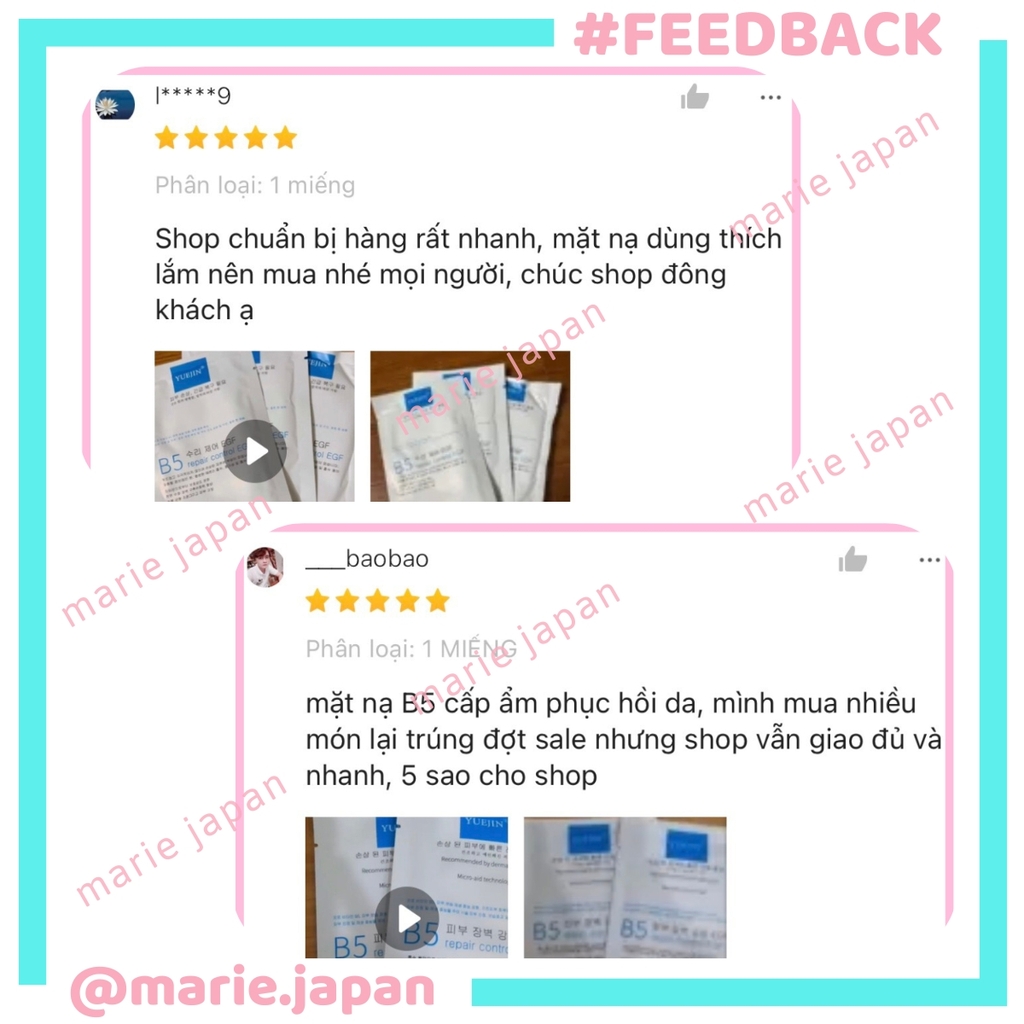 Mặt Nạ Yuejin B5 Repair Control EGF Cấp Ẩm Làm Dịu Phục Hồi Da 25ml Hàn Quốc