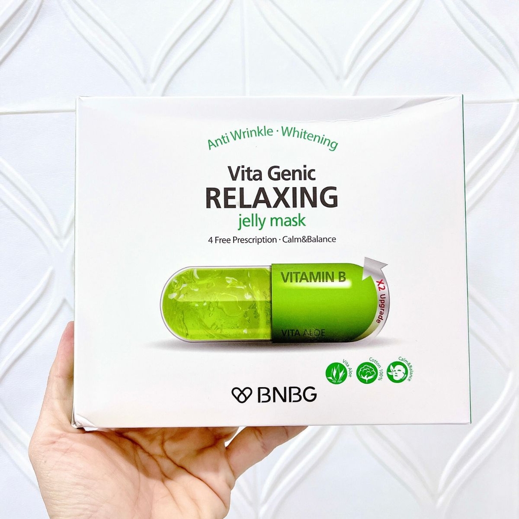 Mặt Nạ BNBG Vita Genic Jelly Mask Cấp Ẩm Phục Hồi Căng Bóng Da Hàn Quốc Hộp 10 Miếng