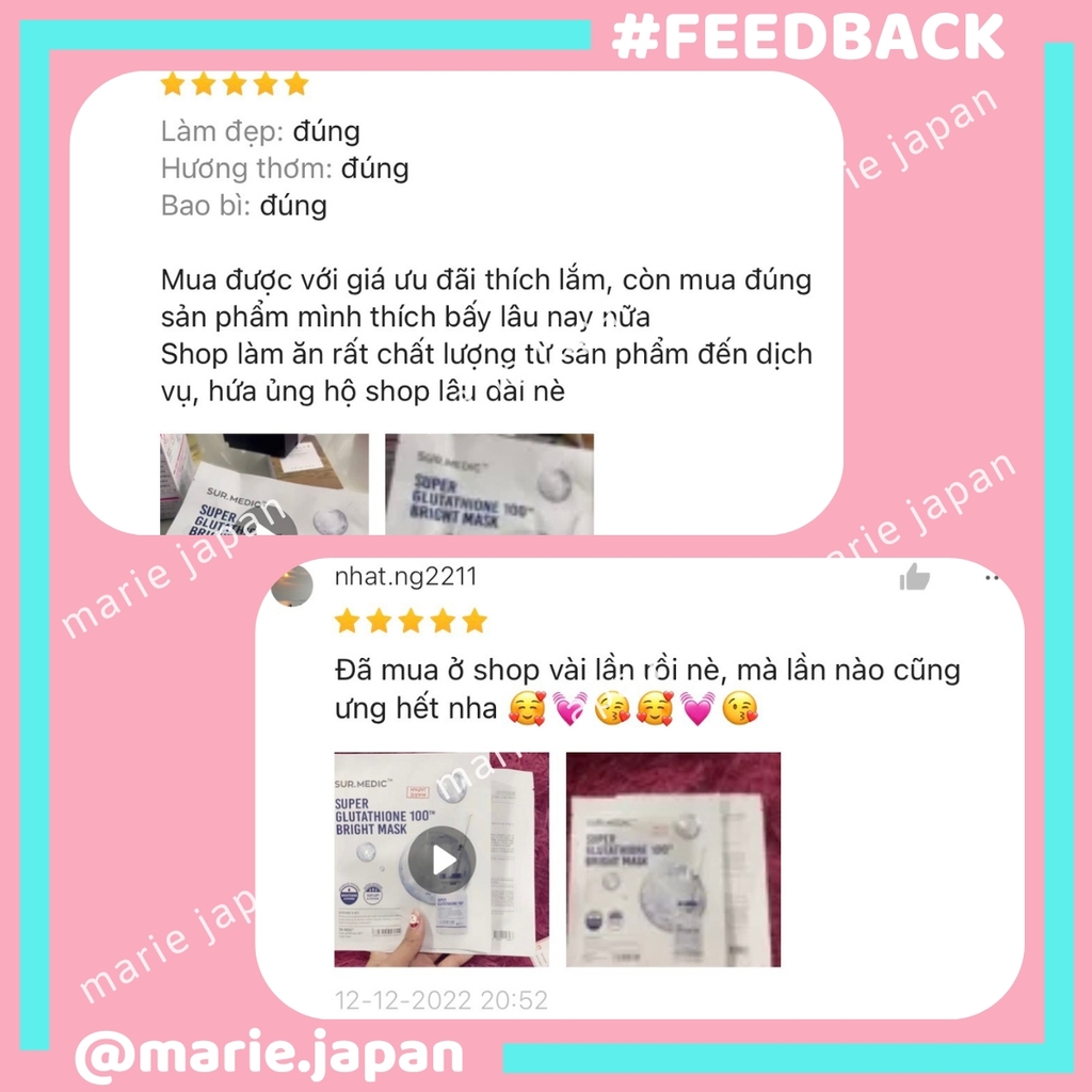 Mặt Nạ SurMedic Super Glutathione 100™ Bright Mask Cấp Ẩm Sáng Da Hàn Quốc