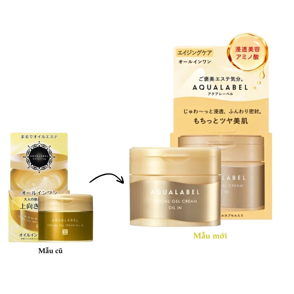 Kem Dưỡng Shiseido Aqualabel 5in1 Special Gel Cream - VÀNG TRÊN 30 TUỔI Hũ 90g