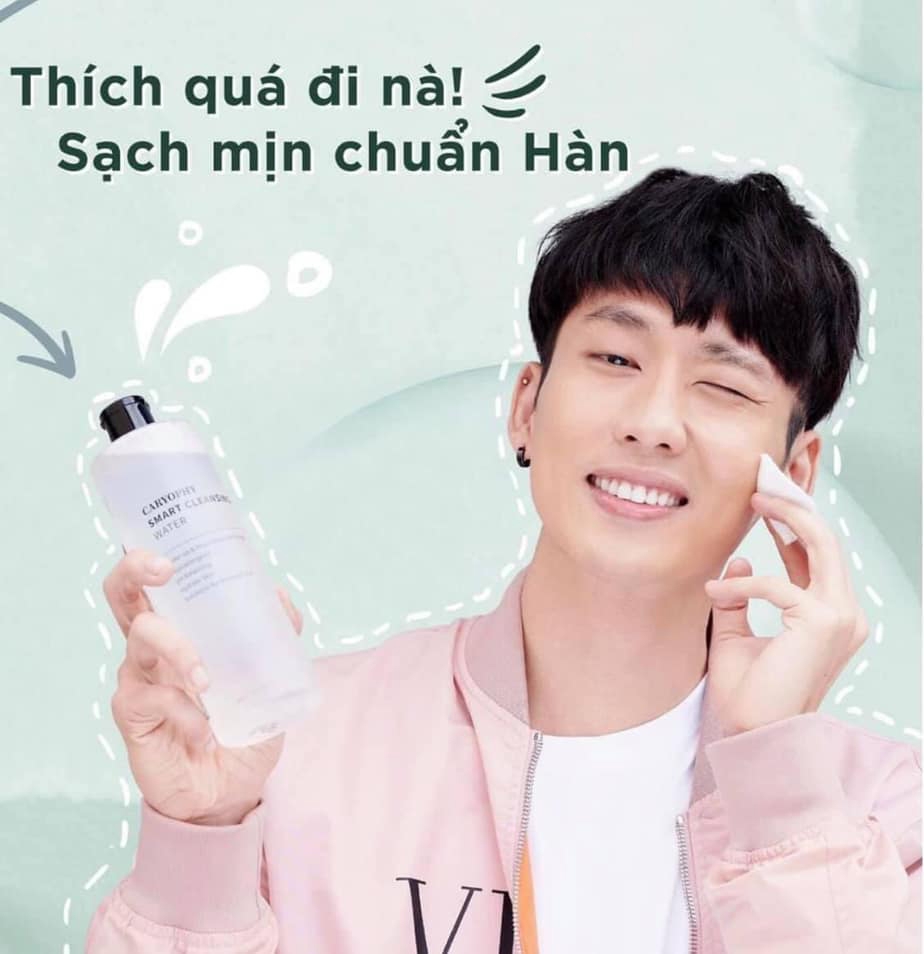 Nước Tẩy Trang Caryophy Sạch Sâu Giảm Mụn Da Nhạy Cảm Smart Cleansing Water Hàn Quốc 500ml