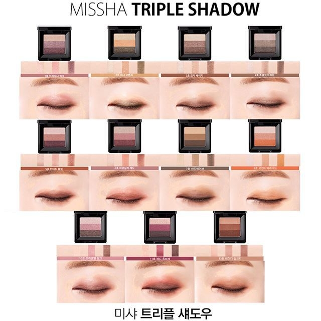 Phấn Mắt 3 Màu Missha Triple Shadow - 2g