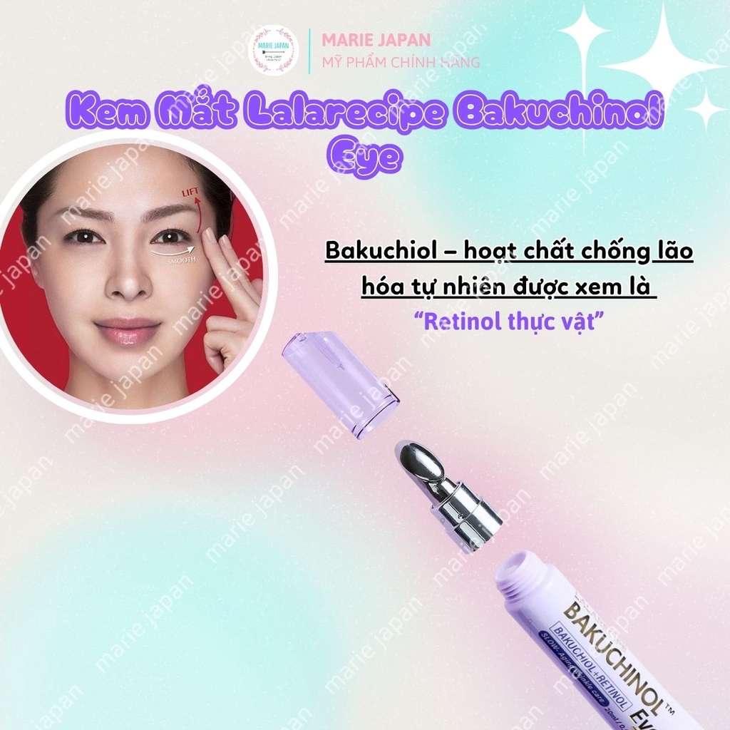 Kem Mắt Lalarecipe Bakuchiol Eye Cream Mờ Nếp Nhăn Hỗ Trợ Sáng Da Căng Mịn Vùng Mắt Hàn Quốc