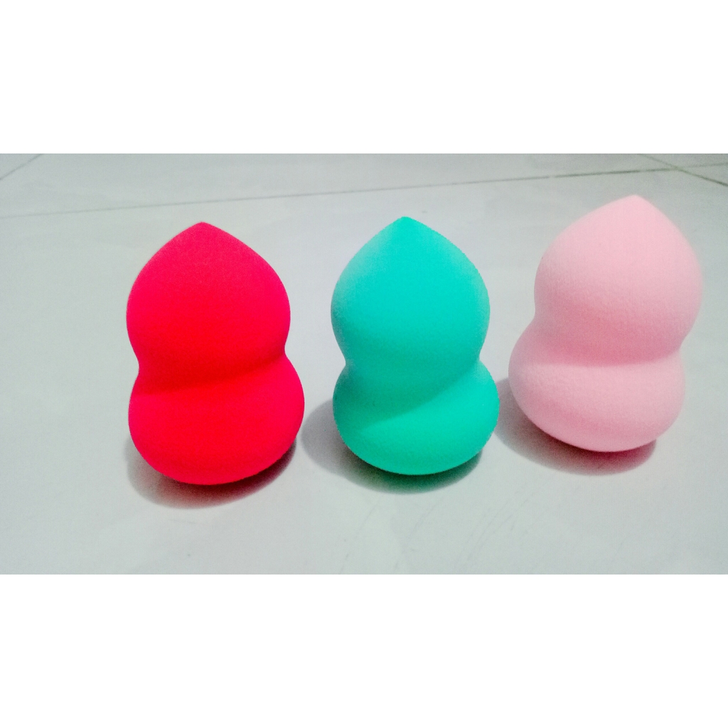 Set 3 Bông Tán Phấn Nền Túi Zip - Màu Ngẫu Nhiên