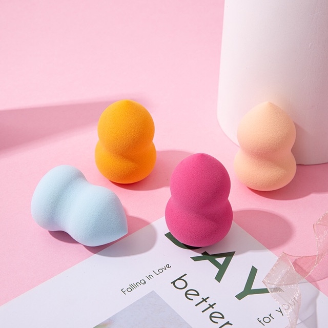 Set 3 Bông Tán Phấn Nền Túi Zip - Màu Ngẫu Nhiên