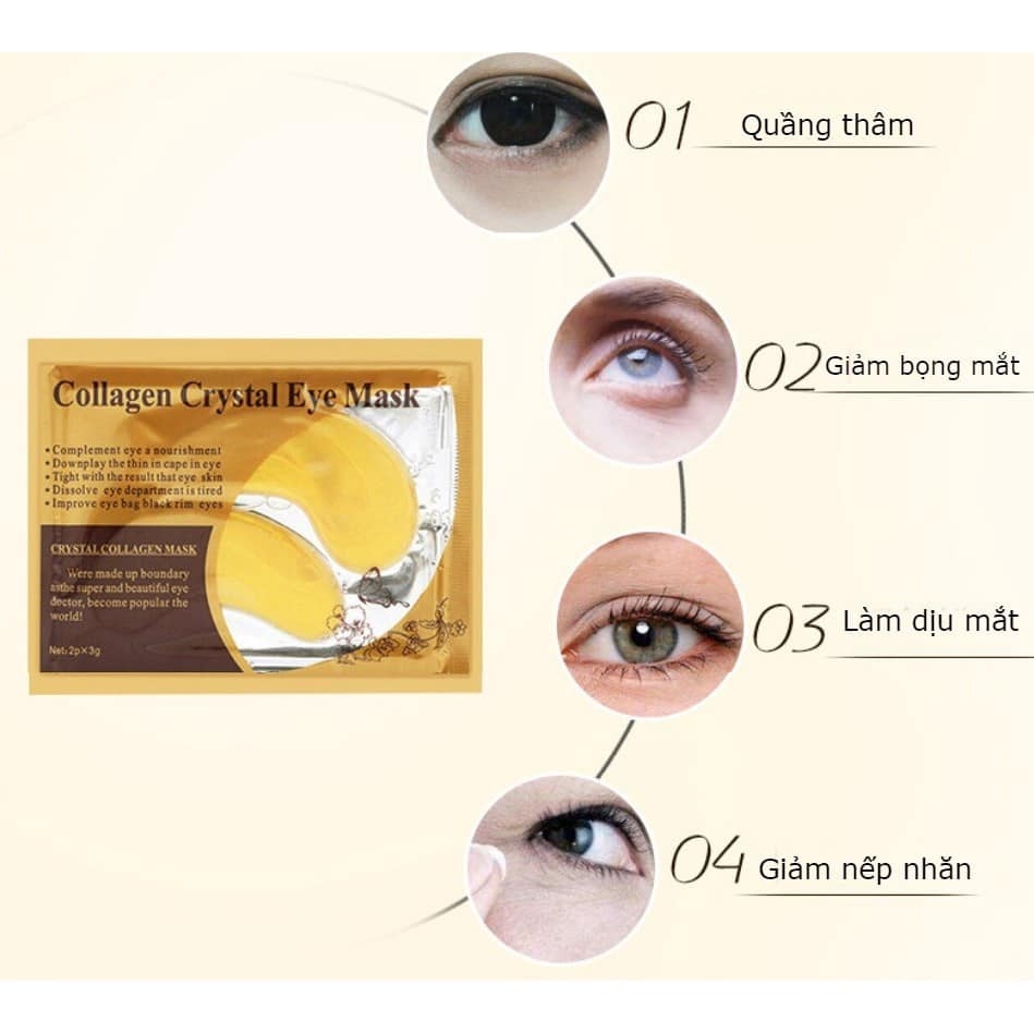 Mặt Nạ Mắt Collagen Crystal Giảm Thâm Trẻ Hóa Da Eye Mask