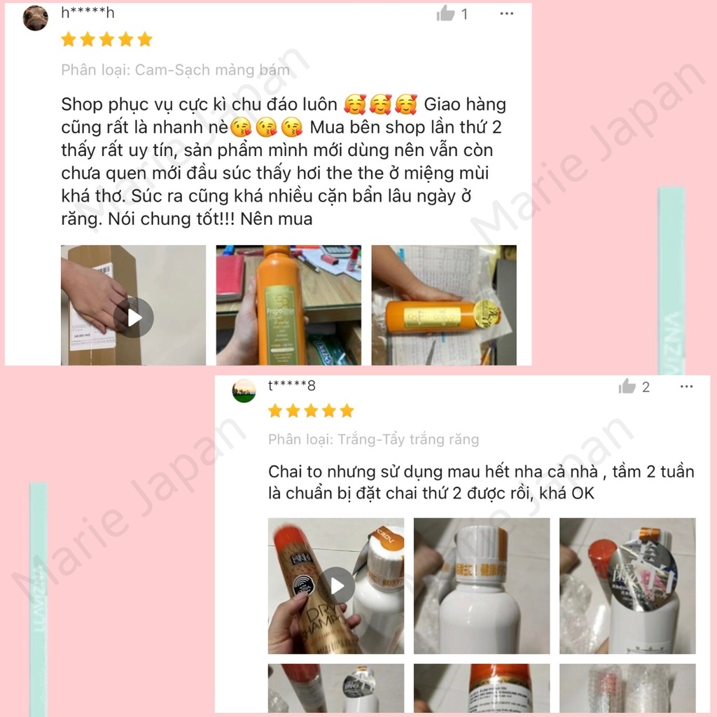 Nước Súc Miệng Propolinse Trắng Răng  Sạch Mảng Bám 600ml Nhật Bản