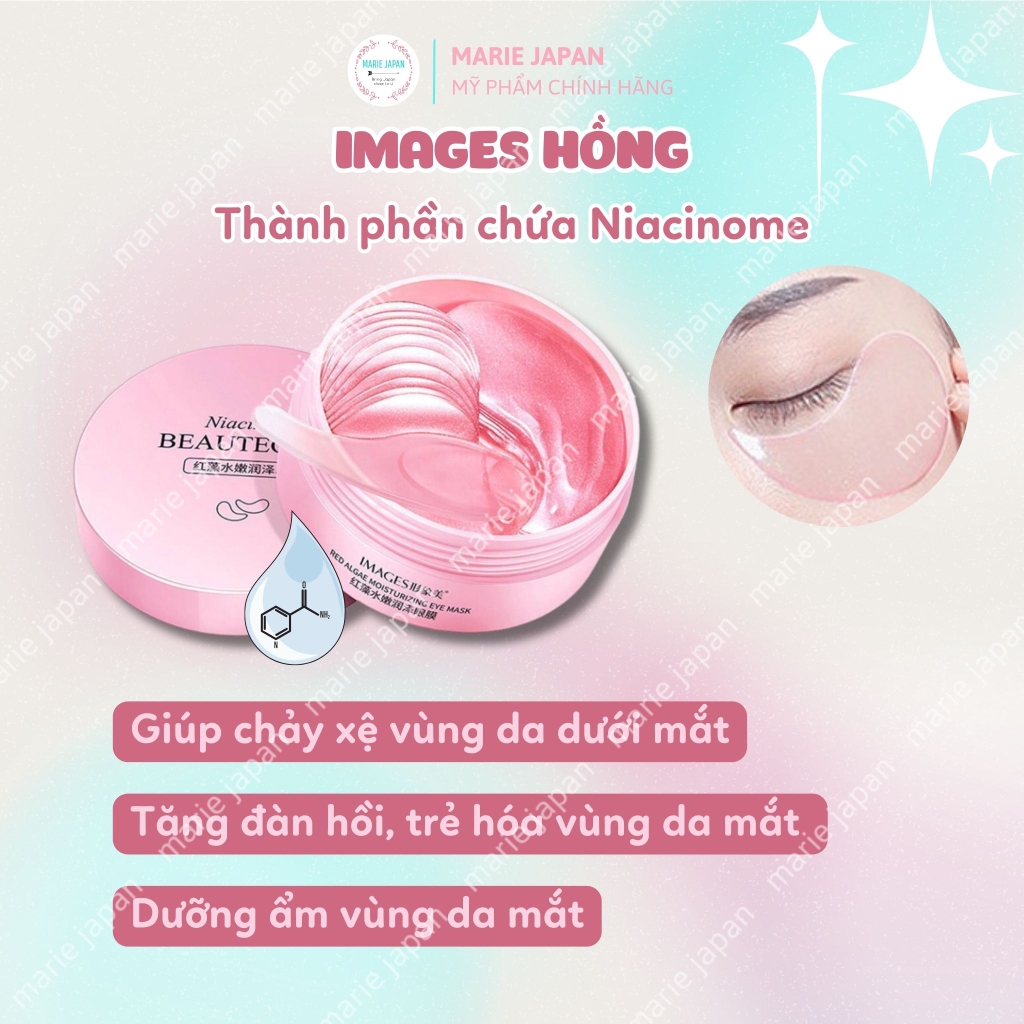 Mặt Nạ Mắt Bioaqua Images Cấp Ẩm Eye Mask Hộp 60 Miếng