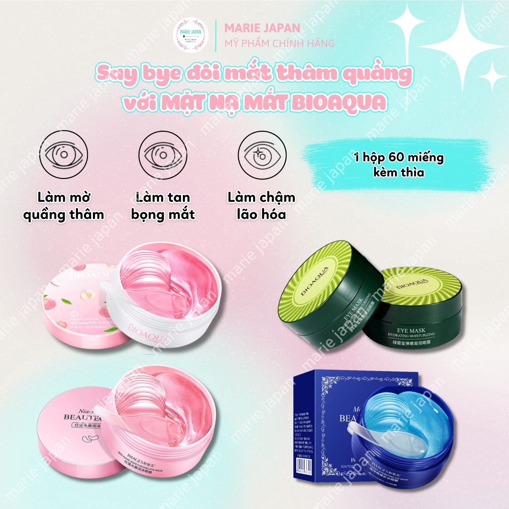 Mặt Nạ Mắt Bioaqua Images Cấp Ẩm Eye Mask Hộp 60 Miếng