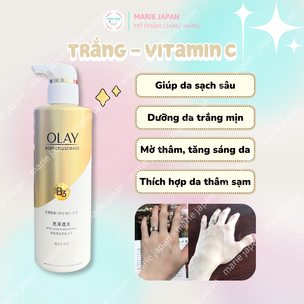 Sữa Tắm Olay Body Cellscience B3+ - VITAMIN C Chai 500ml