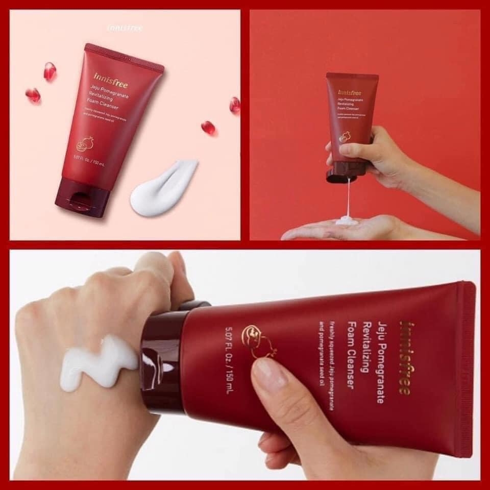 Sữa Rửa Mặt Lựu Đỏ Innisfree Revitalizing Foam Cleanser 80ml