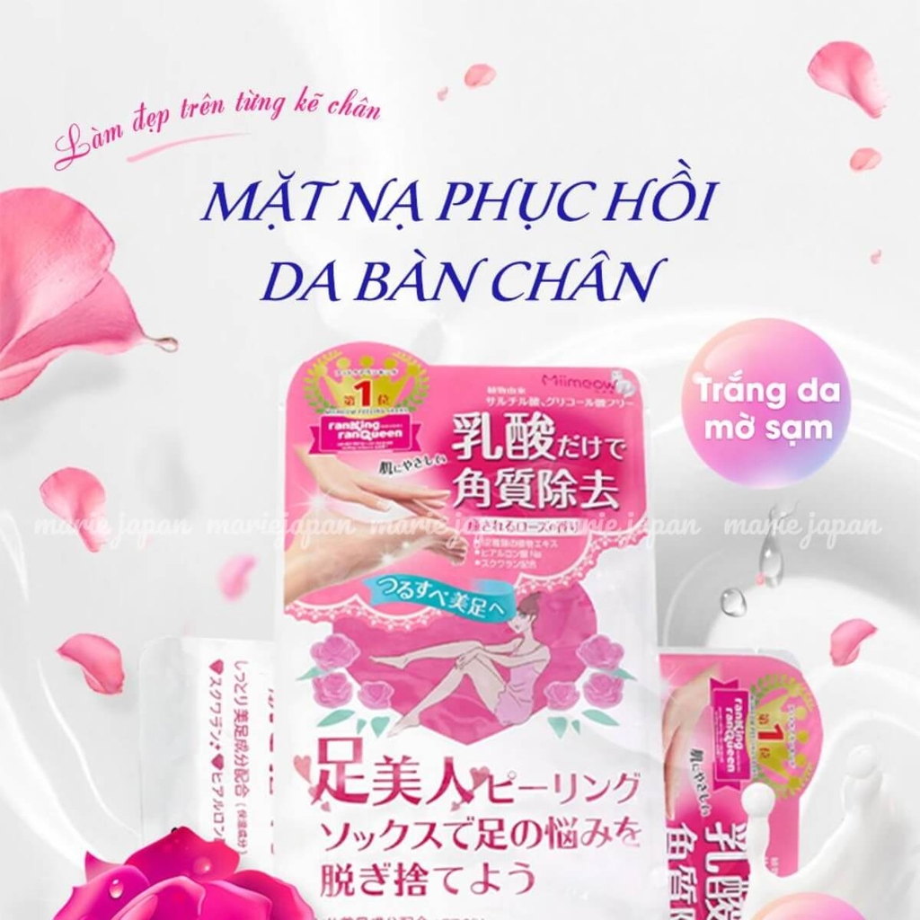 Tất Ủ Lột Da Chết Cho Da Bàn Chân Siêu Mềm Mịn Mimeow - Nhật Bản