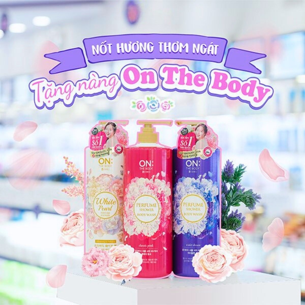 Sữa Tắm Nước Hoa On: The Body Dưỡng Ẩm Trắng Da Hương Thơm Quyến Rũ Hàn Quốc 1000g