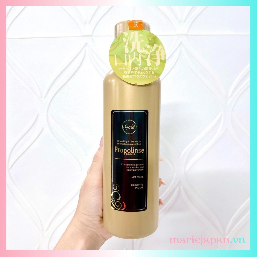 Nước Súc Miệng Propolinse Trắng Răng  Sạch Mảng Bám 600ml Nhật Bản
