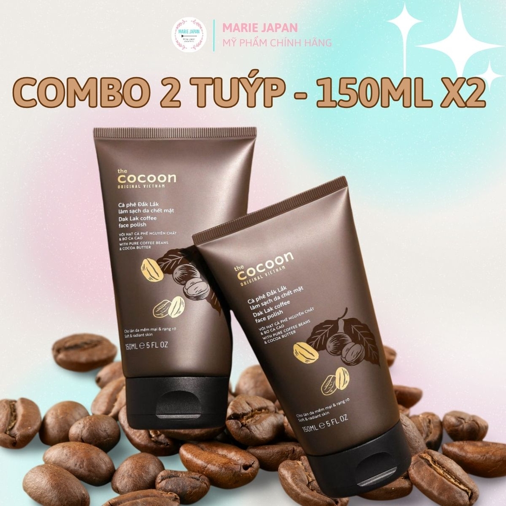 Tẩy TBC Mặt Cocoon Cà Phê Đắk Lắsk Tuýp 150ml