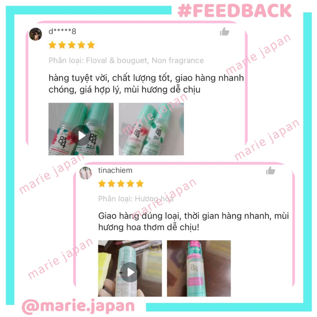 Lăn Khử Mùi Kao 8x4 Thơm Mát Khô Thoáng Nhật Bản 45ml