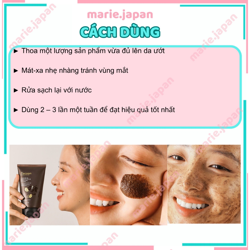 Tẩy TBC Mặt Cocoon Cà Phê Đắk Lắsk Tuýp 150ml