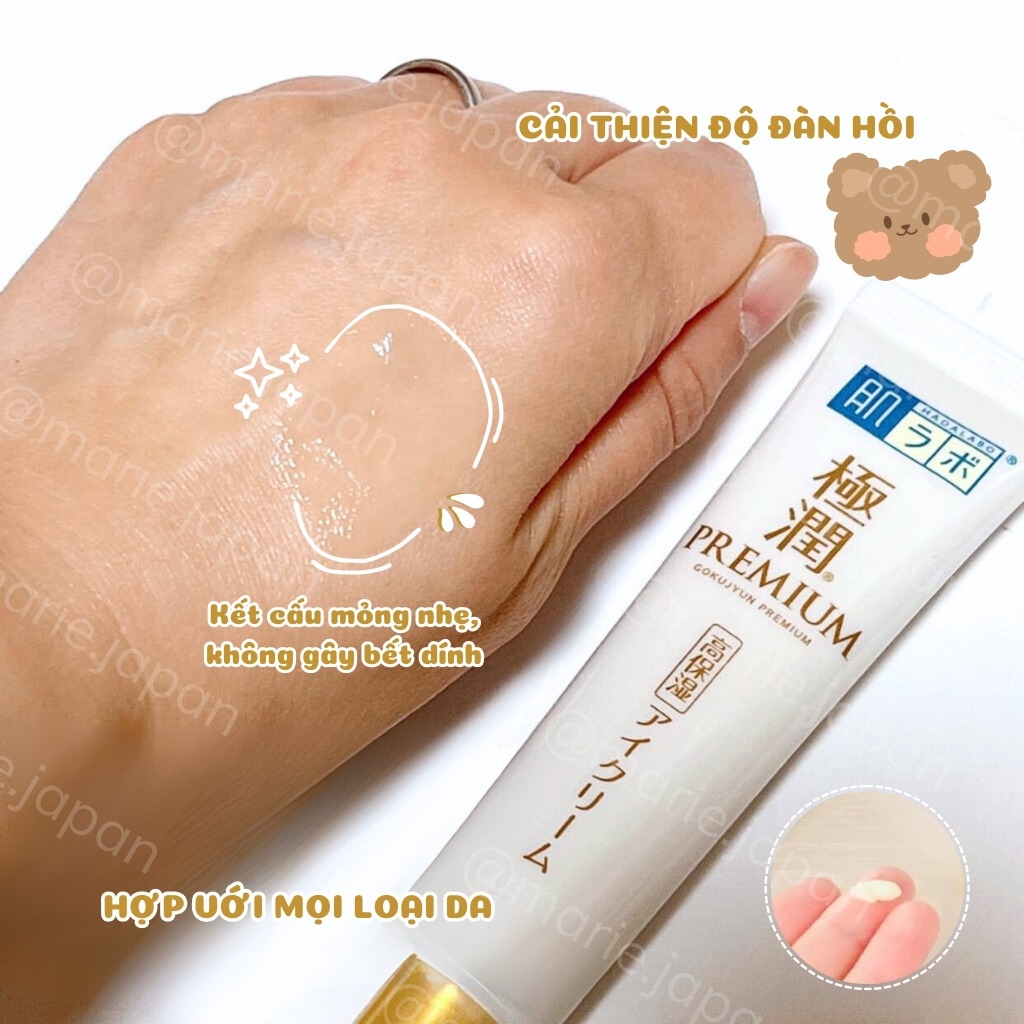 Kem Dưỡng Mắt Hada Labo Dưỡng Ẩm Giảm Thâm Gokujun Premium Hyaluronic Eye Cream Nhật Bản 20g