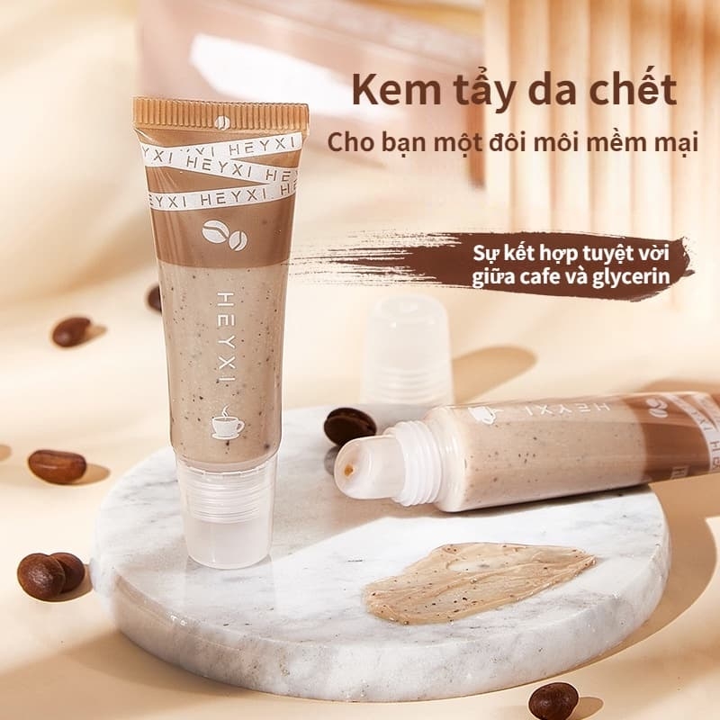 Tẩy Da Chết Môi Heyxi Hương Cà Phê Dưỡng Môi Mềm Mịn Căng Mọng Coffee Lip Scrub 15g