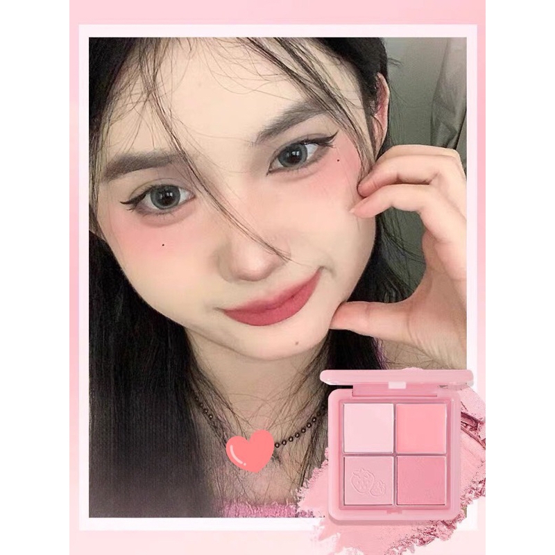 Bảng Phấn Má 4 Ô Hold Live Kết Hợp Dạng Phấn & Kem Tiện Lợi Màu Xinh Xắn Mịn Lâu Trôi Không Thấm Nước Chance On HL707