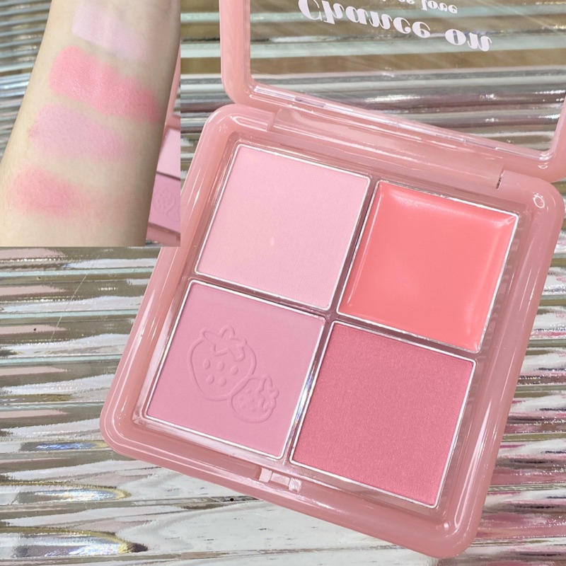 Bảng Phấn Má 4 Ô Hold Live Kết Hợp Dạng Phấn & Kem Tiện Lợi Màu Xinh Xắn Mịn Lâu Trôi Không Thấm Nước Chance On HL707