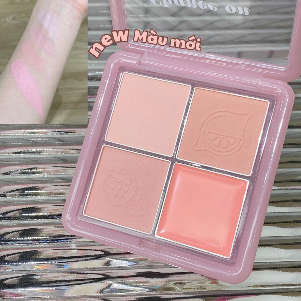 Bảng Phấn Má 4 Ô Hold Live Kết Hợp Dạng Phấn & Kem Tiện Lợi Màu Xinh Xắn Mịn Lâu Trôi Không Thấm Nước Chance On HL707