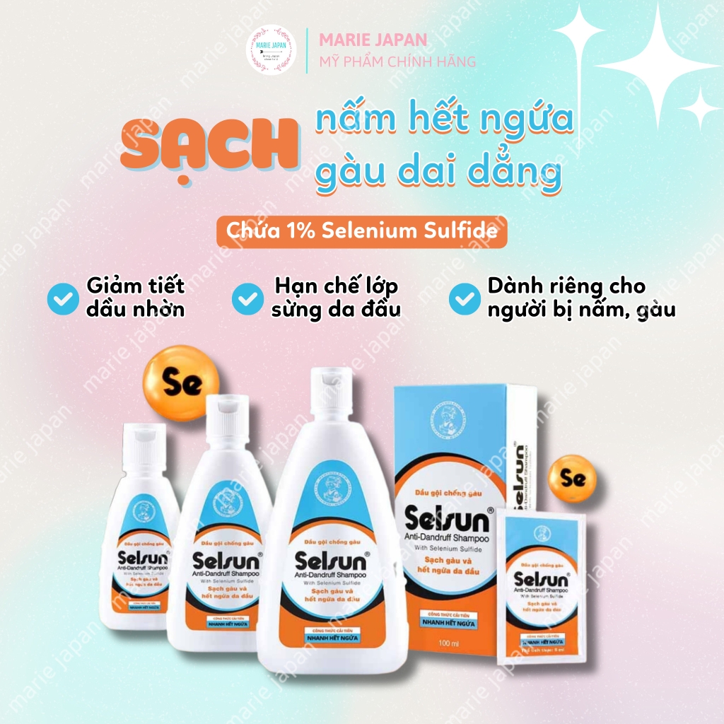 Dầu Gội - Xả Selsun Chống Gàu Nấm Ngứa Da Đầu Nhật Bản