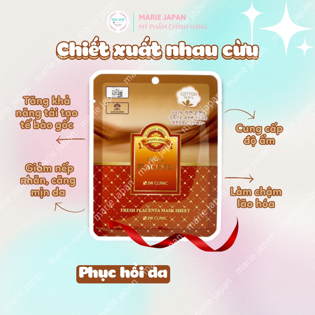 Mặt Nạ 3W CLINIC Dưỡng Trắng Da Dưỡng Ẩm Hàn Quốc