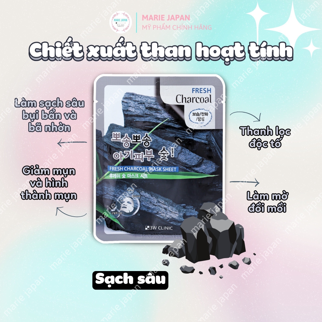 Mặt Nạ 3W CLINIC Dưỡng Trắng Da Dưỡng Ẩm Hàn Quốc