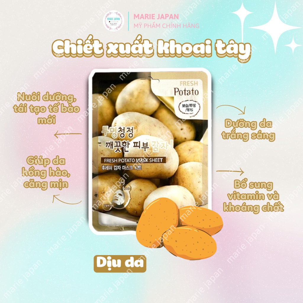 Mặt Nạ 3W CLINIC Dưỡng Trắng Da Dưỡng Ẩm Hàn Quốc