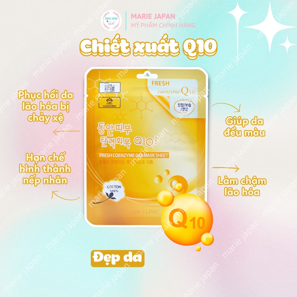 Mặt Nạ 3W CLINIC Dưỡng Trắng Da Dưỡng Ẩm Hàn Quốc