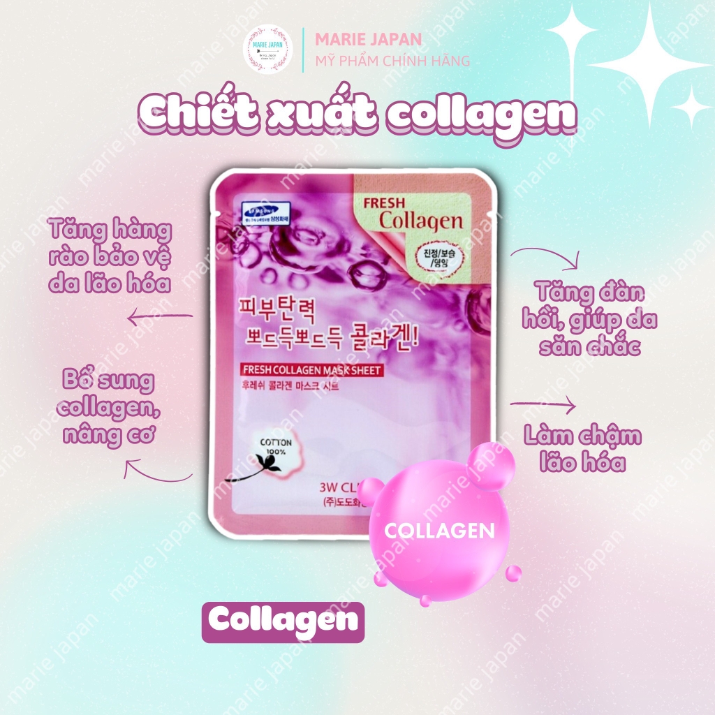 Mặt Nạ 3W CLINIC Dưỡng Trắng Da Dưỡng Ẩm Hàn Quốc