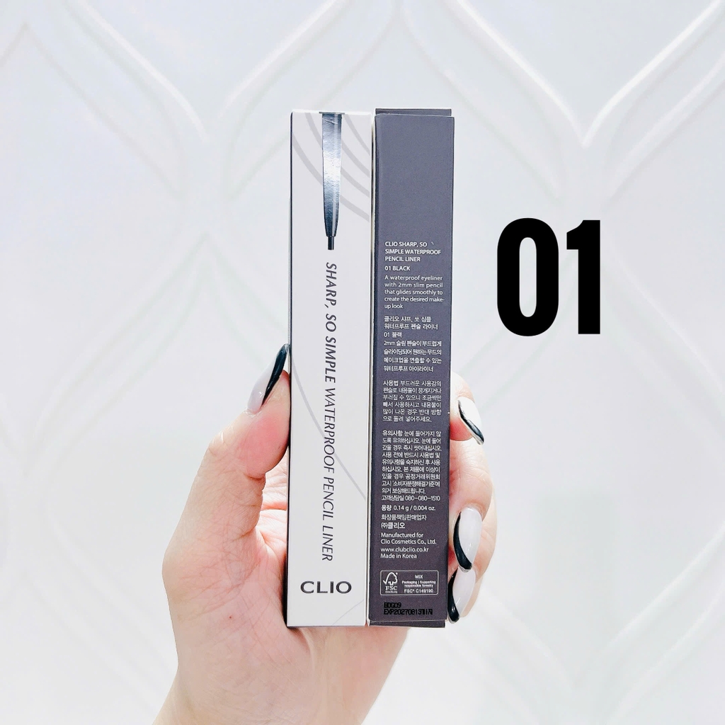 Chì Kẻ Mắt Clio Lâu Trôi Chống Thấm Mồ Hôi Hàn Quốc