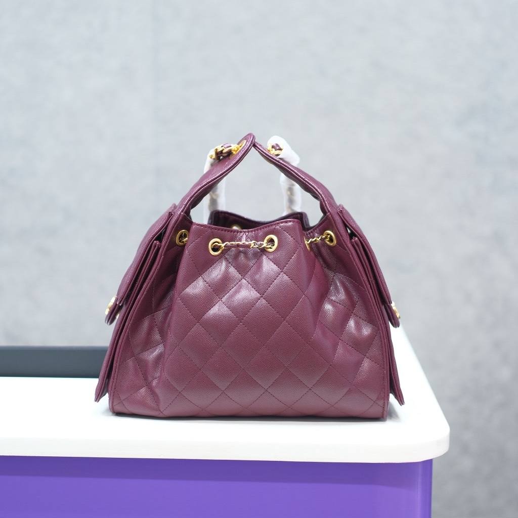 Túi Xách Hobo Chanel 25 Caviar Màu Đỏ