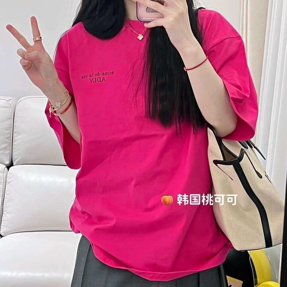 Áo Phông Acmé De La Vie ADLV Basic Logo Màu Hồng