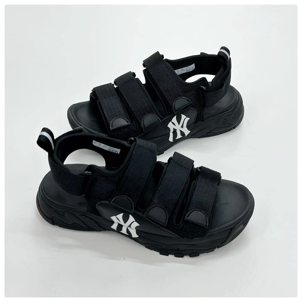 Dép Sandal MLB Triple Logo NY 3ASDCSS33-50BKS Màu Đen