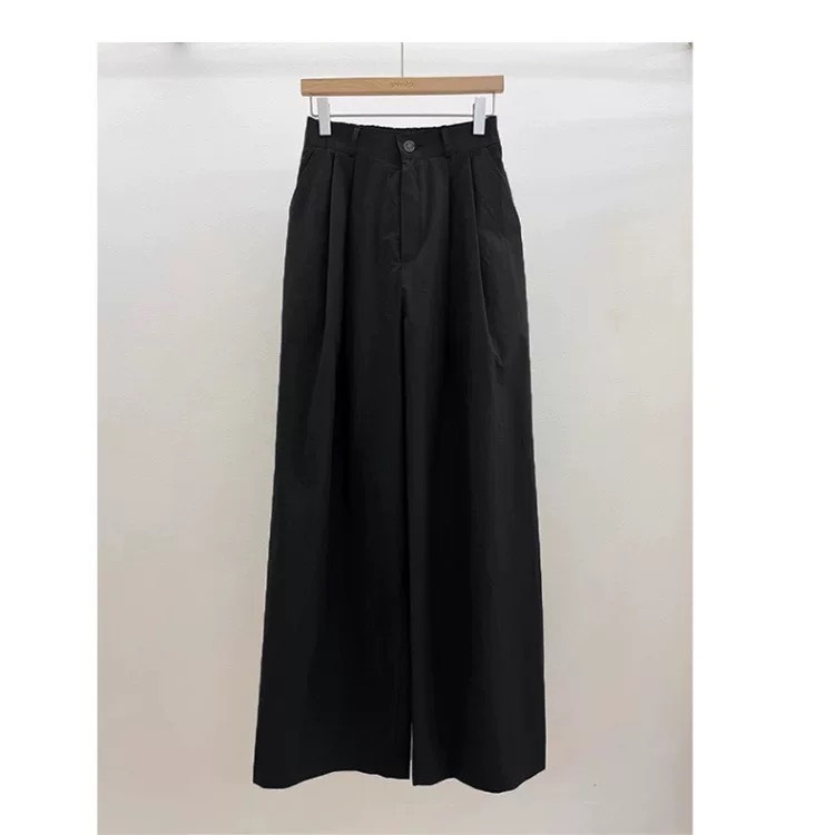 Quần kaki ống xuông đen trắng Hàn quốc