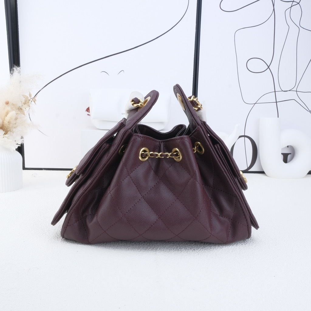 Túi Xách Hobo Chanel 25 Caviar Màu Đỏ