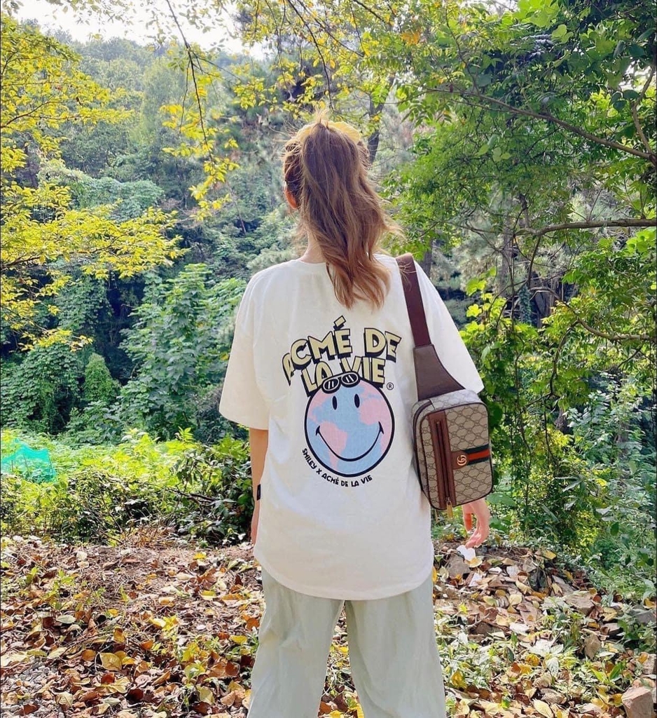 Áo Phông ADLV Smile Logo Lưng Màu Trắng