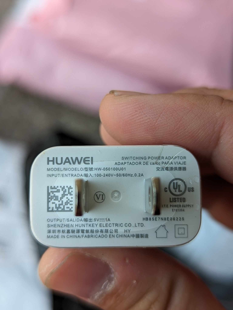 Củ sạc chậm Huawei 5V 1A chân dẹt