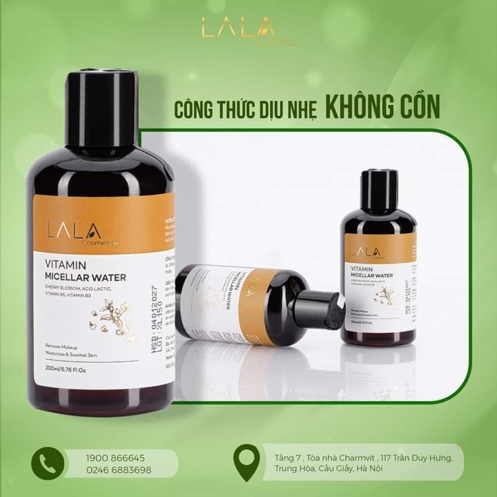 Nước tẩy trang LALA VITAMIN MICELLAR WATER 200ML