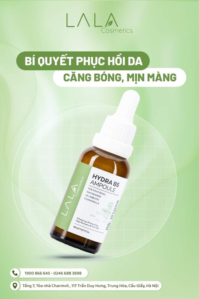 Hydra B5 Ampoule 10% LALA 30ML, cấp ẩm dịu da phục hồi da thương tổn