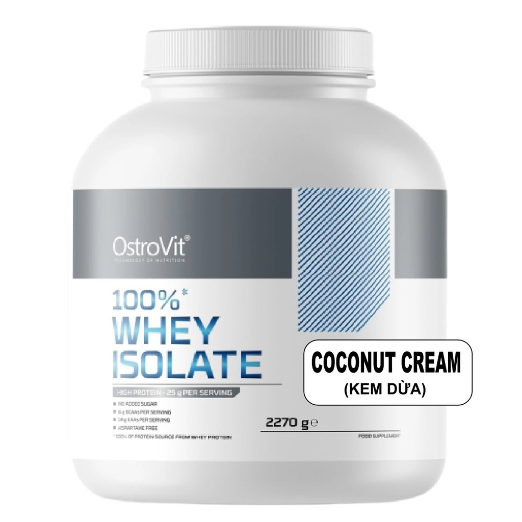 OstroVit 100% Whey Protein Isolate 5Lbs, 75 Servings (2.27 Kg)