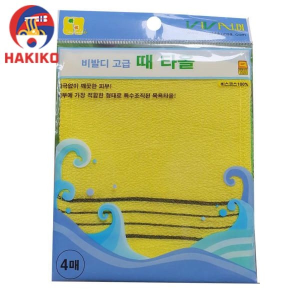 Túi Tắm Kỳ Ghét Hàn Quốc Vivadi Set 4 Cái H고급때타올